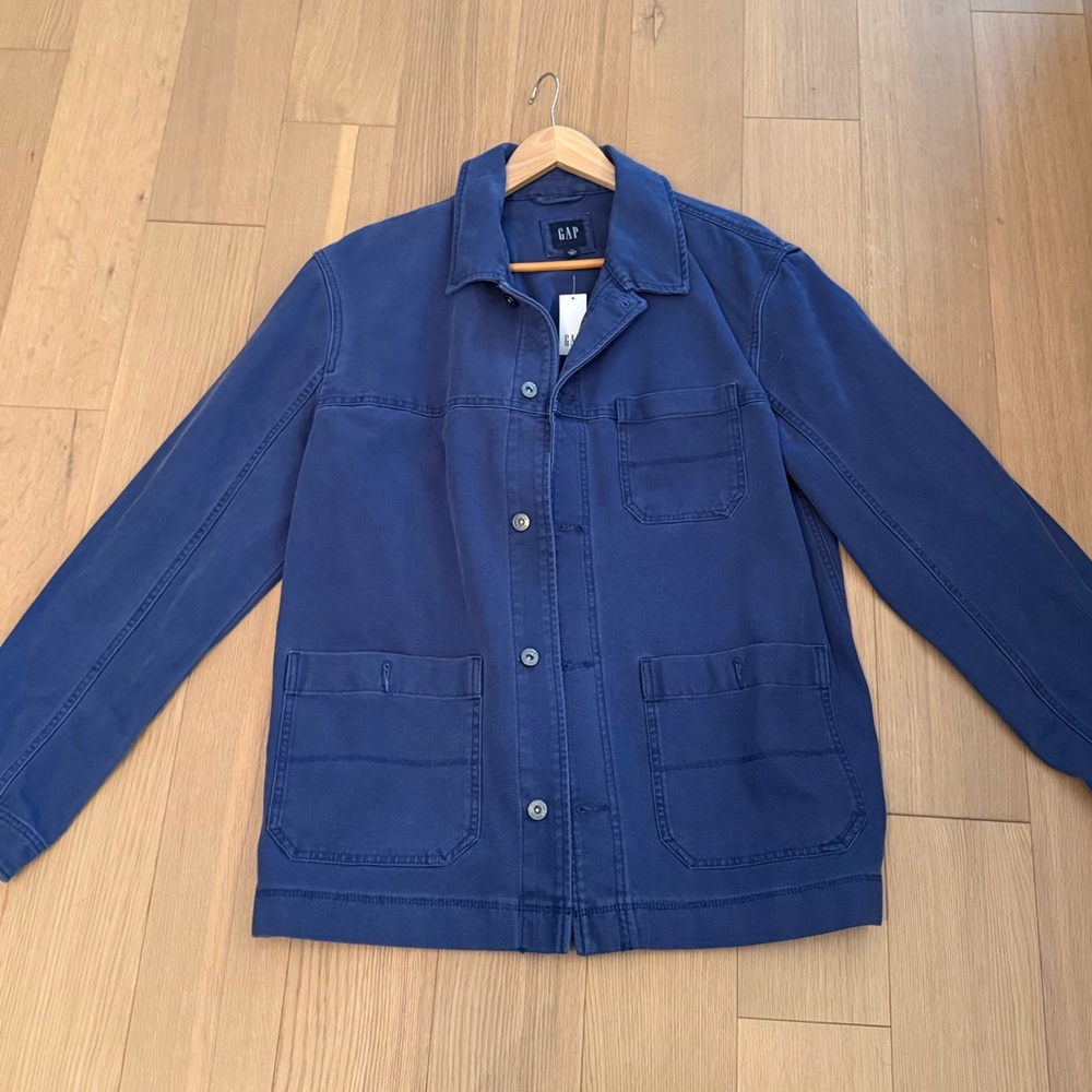 GAP Men's Deep Blue Utility Shirt Jacket
